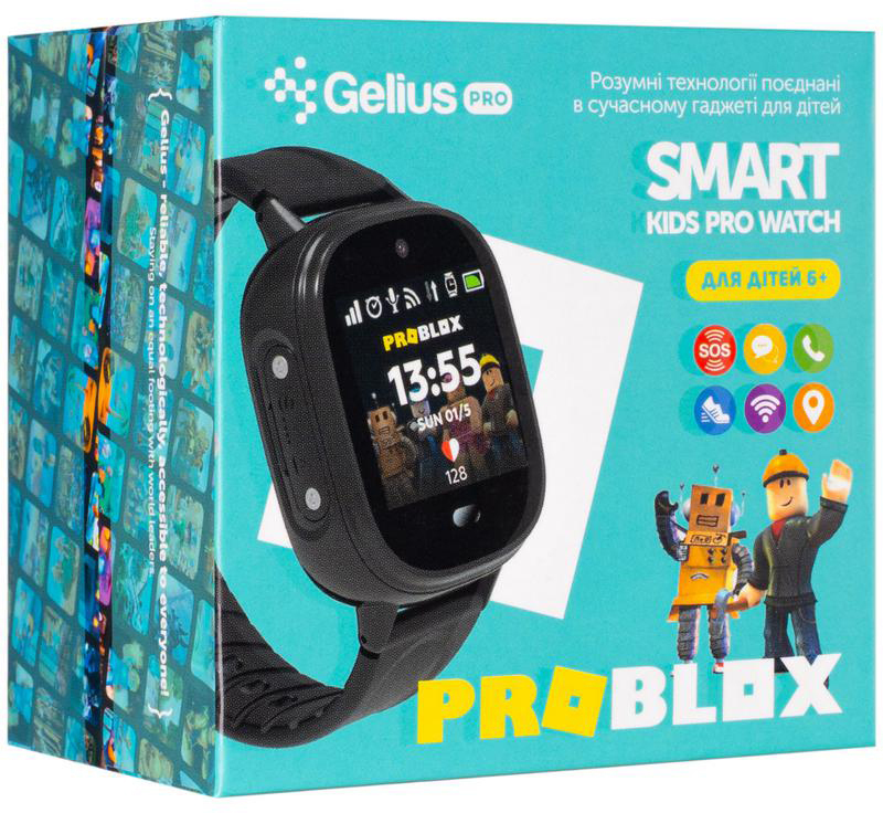 Детские смарт-часы с GPS трекером Gelius ProBlox GP-PK005 (PRO KID) (Black) фото