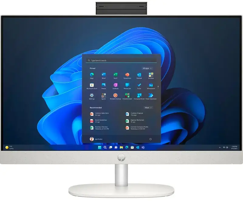 Моноблок HP 240 G10 Shell White (936J0EA) - фото - №4