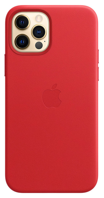 Чохол Apple Leather Case with MagSafe (PRODUCT) RED MHKJ3ZM/A для iPhone 12 Pro Max фото