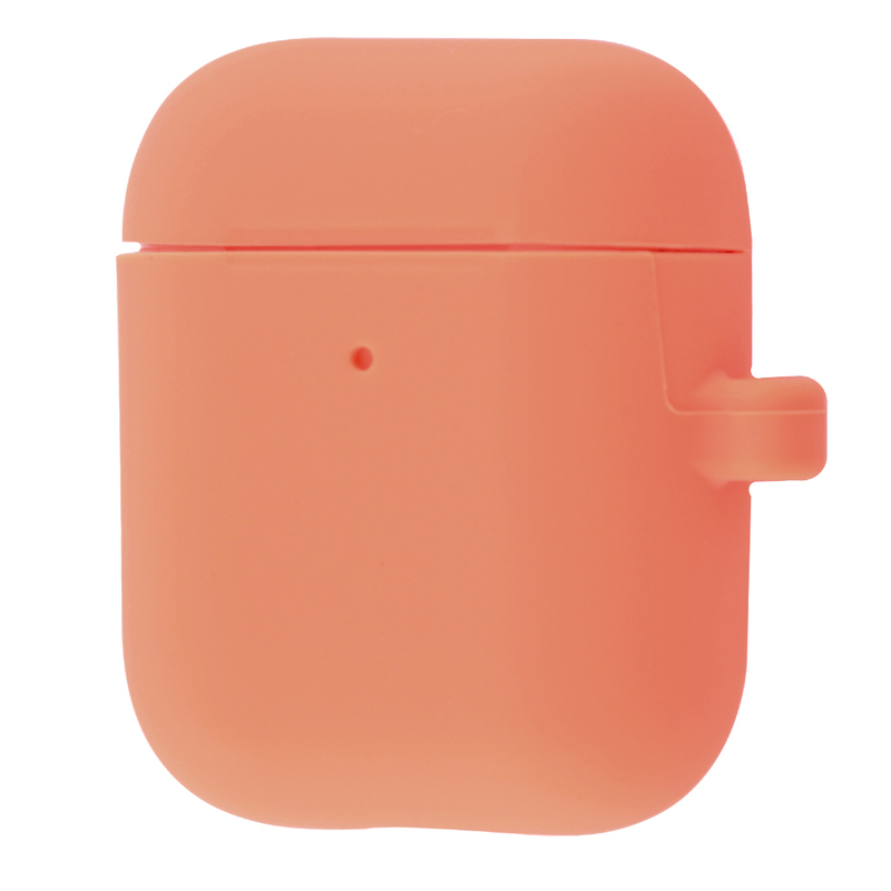 Чохол Silicone Case Slim with Carbine for AirPods 2 (peach) фото