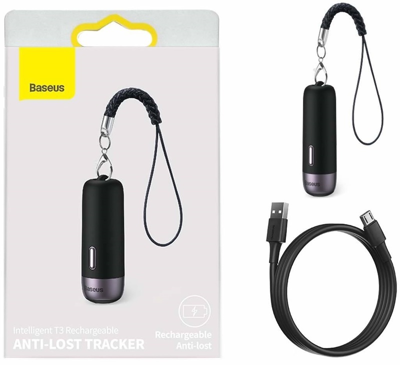 Умный брелок Baseus T3 Rechargeable Anti-lost Tracker (Black) ZLFDQT3-01 фото