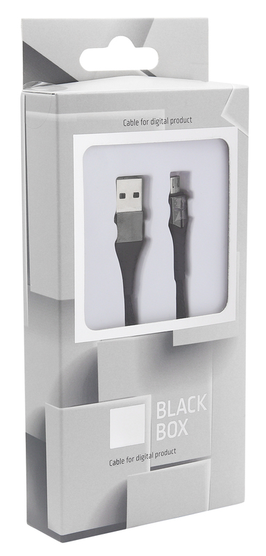 Кабель BlackBox USB - microUSB 1.2m LED (Black) фото