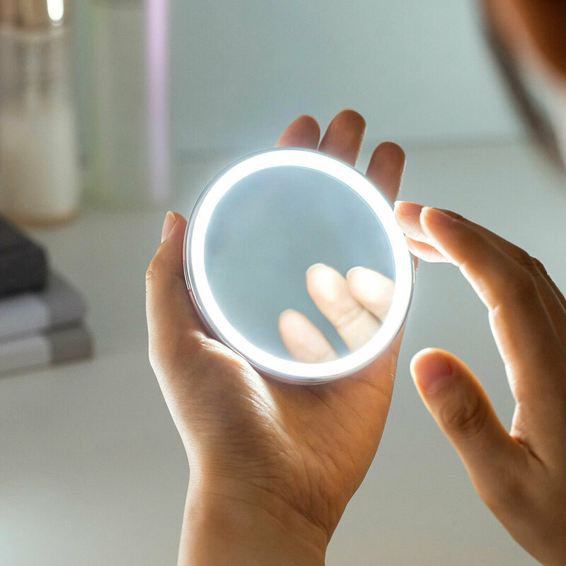 Дзеркало з LED підсвічуванням Xiaomi Jordan Judy Handheld Light Mirror (Pink) фото