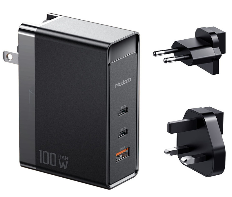 Универсальное ЗУ McDodo (CH-8101 Pro) 100W GaN 2хType-C + USB фото