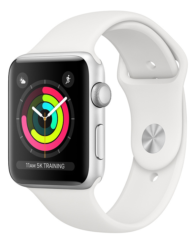 Apple Watch Series 3 38mm Silver Aluminum Case with White Sport Band (MTEY2FS/A) фото