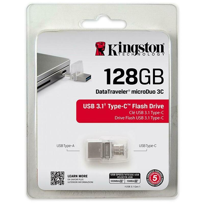 Флеш-память Kingston DataTraveler microDuo 3C 128G (Silver) DTDUO3C/128GB фото