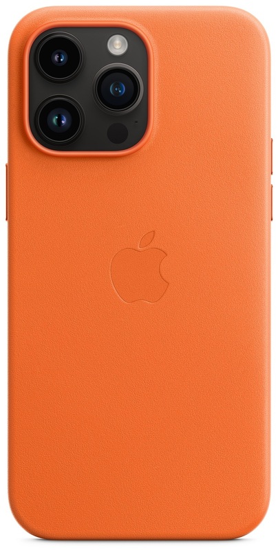 Чохол Apple Leather Case with MagSafe (Orange) MPPR3ZE/A для iPhone 14 Pro Max фото