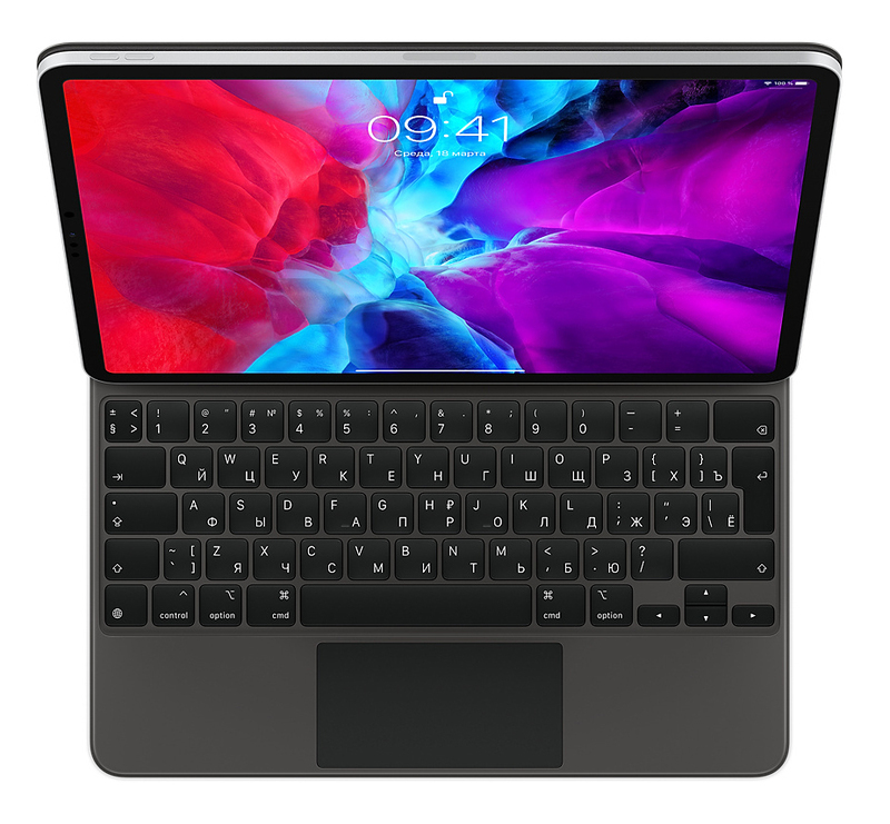 Клавиатура Apple Magic Keyboard (4th gen) Ru MXQU2RS/A для iPad Pro 12.9" - фото - №0