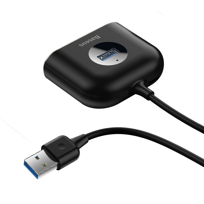 HUB USB3.0 Baseus Square Round USB to 4USB (Black) CAHUB-AY01 фото