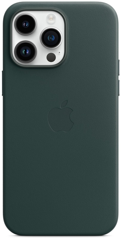 Чохол Apple Leather Case with MagSafe (Forest Green) MPPN3ZE/A для iPhone 14 Pro Max - фото - №2
