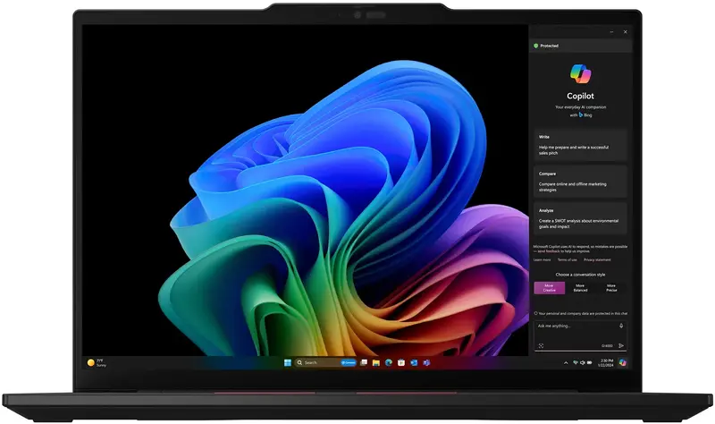 Ноутбук Lenovo ThinkPad T14s Gen 6 Black (21M1000BRA) - фото - №6