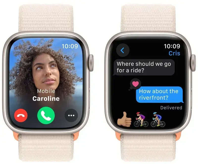 Б/В Apple Watch Series 9 45mm Starlight Aluminum Case with Starlight Sport Loop ( Це ТОП) - фото - №5