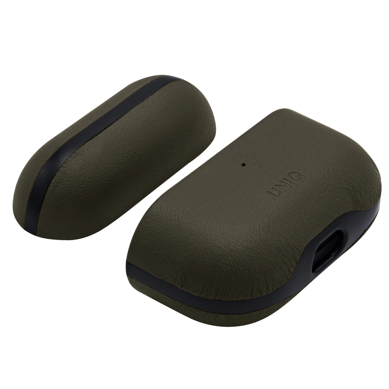 Чохол Uniq Terra Genuine Leather Snap Case - Pine (Olive) для AirPods Pro фото
