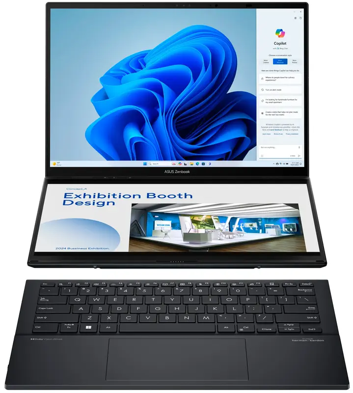 Ноутбук Asus Zenbook Duo UX8406CA-PZ042X Inkwell Gray (90NB14X1-M001F0) - фото - №0