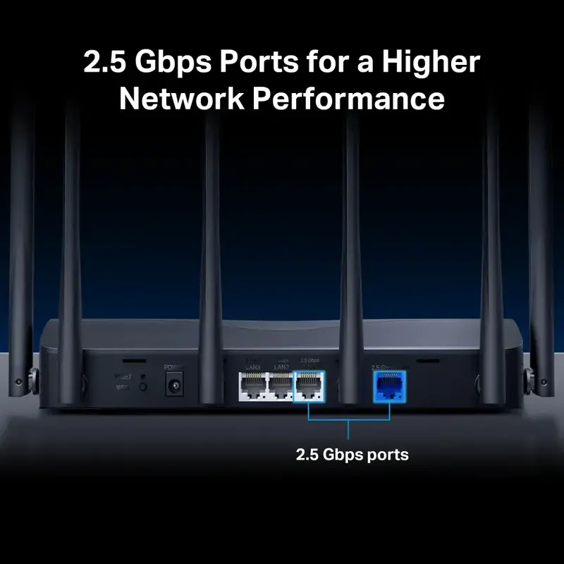Iнтернет роутер Mercusys MR47BE Tri-Band Wi-Fi 7 (2.4Gz/5Gz) 574+2880Мбит/с+5760Мбит/с - фото - №5