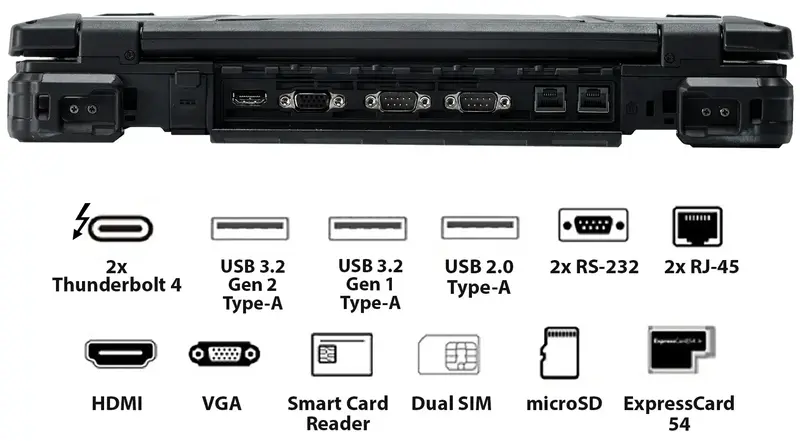 Ноутбук Durabook Z14 Basic Black (Z4E2Q3DE3BXX) - фото - №4