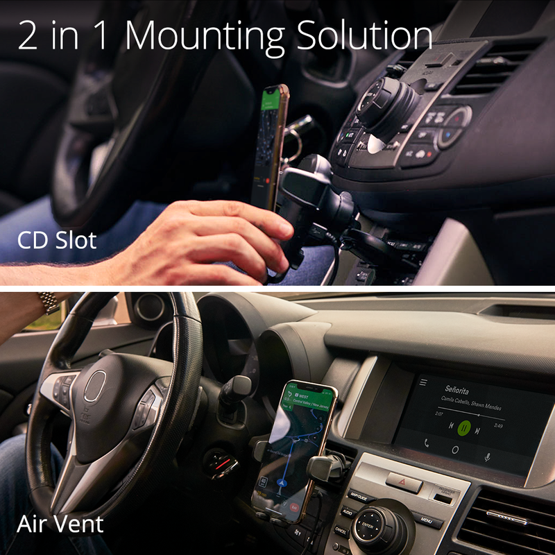 Бездротовий АЗП iOttie AutoSense 2in1 Automatic Wireless Charging CD/Air Vent Mount (Black) фото