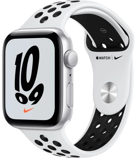 Apple Watch Nike SE 40mm Silver Aluminium Case with Pure Platinum Black Nike Sport Band MKQ23UL/A фото