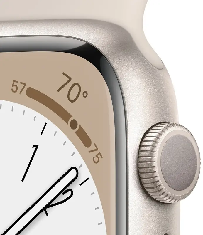 Б/В Apple Watch Series 8 41mm Starlight Aluminum Case with Starlight Sport Band (Це ТОП) - фото - №2