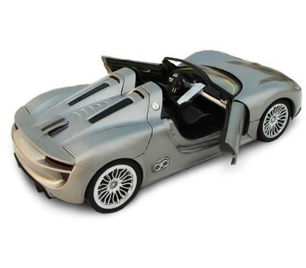Іграшка машинка р / у 1:24 Meizhi Porsche 918 MZ-25045Ag (металевий сірий) - фото - №3