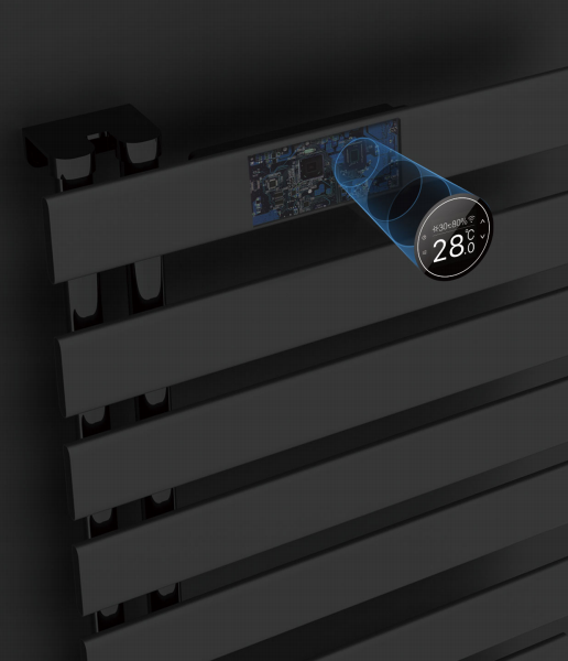 Електрична смарт сушарка для рушників O'WS Temperature Electric Towel Rack MJ110 (Black) фото