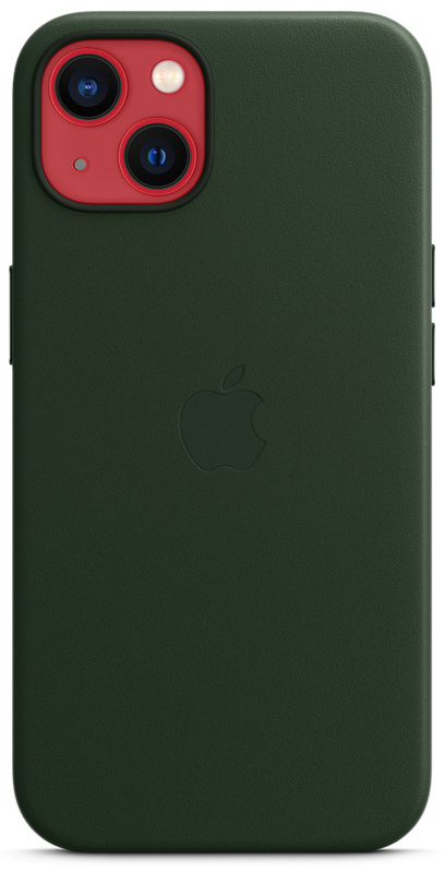 Чохол iPhone 13 Leather Case with MagSafe (Sequoia Green) MM173ZE/A фото