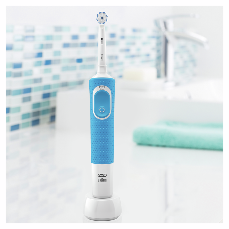Електрична зубна щітка ORAL-B Vitality D100.413.1 Sensitive Clean типу 3710 Blue (4210201234203) фото