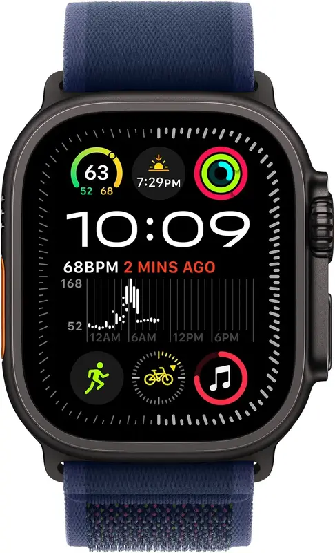 Ремінець для годинника Apple Watch 49/46/45/44mm Blue Trail Loop - S/M - Black Titanium Finish - фото - №1
