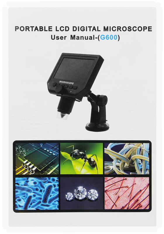 Мікроскоп BEST електронний 600х з LCD екраном (Black) - фото - №12