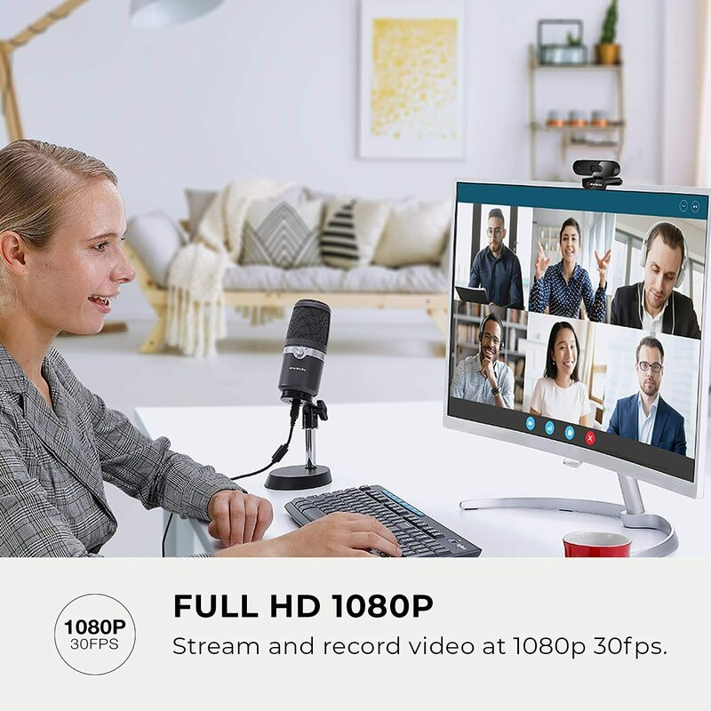 Веб-камера AVerMedia Live Streamer CAM PW310P Full HD Black фото