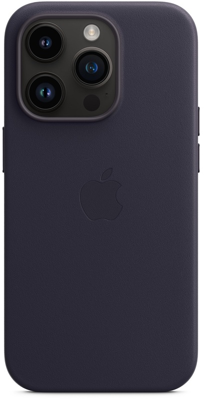 Чохол Apple Leather Case with MagSafe (Ink) MPPJ3ZE/A для iPhone 14 Pro - фото - №3