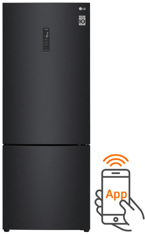 Двокамерний холодильник LG GC-B569PBCM фото