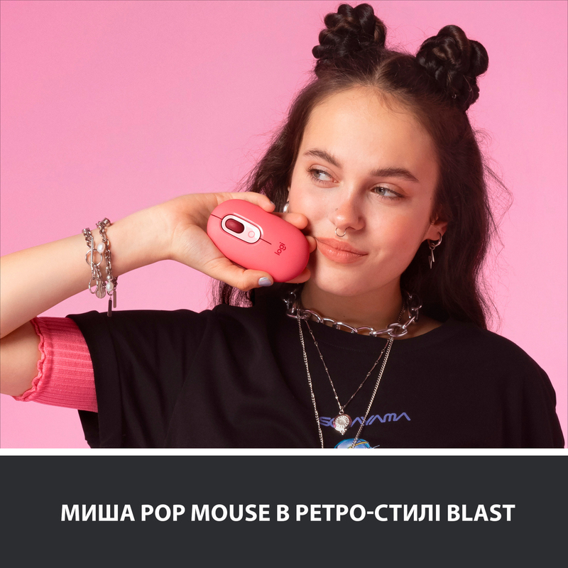 Миша Logitech POP Mouse Bluetooth (Rose) 910-006548 фото