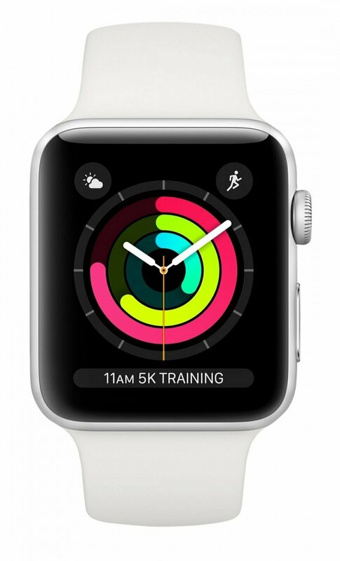 Apple Watch Series 3 42mm Silver Aluminum Case with White Sport Band (MTF22FS/A) фото