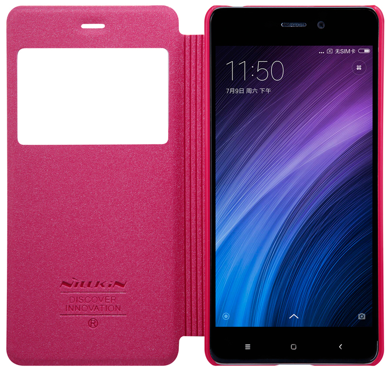 Чехол-книжка Nillkin Sparkle Leather для Xiaomi Redmi 4 Red фото
