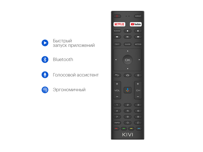 Телевізор Kivi 32" HD Smart TV (32H710KB) фото