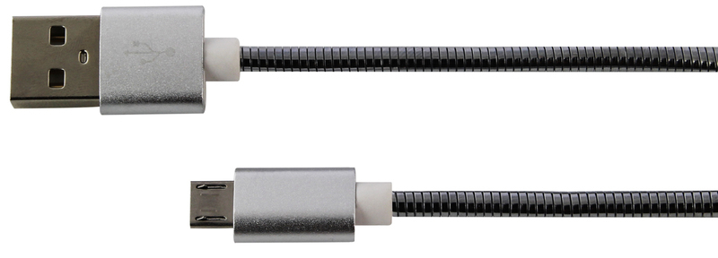 Кабель BlackBox USB to microUSB (Grey Metal) фото
