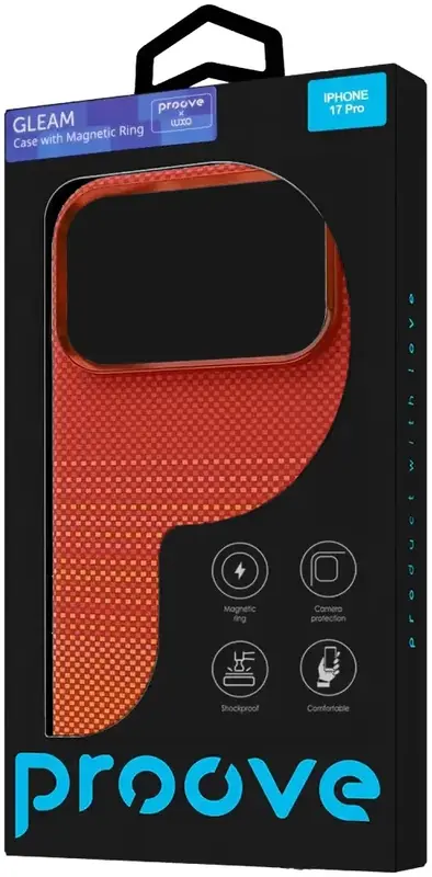 Чохол Proove Gleam Case with Magnetic Ring iPhone 17 Pro (orange stripes) - фото - №3