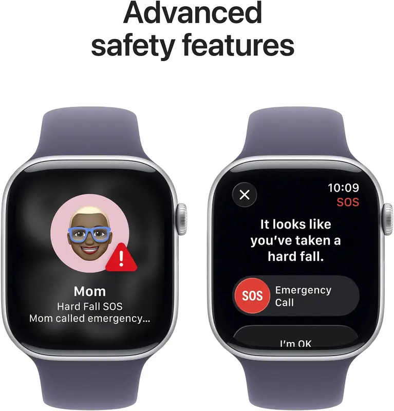 Apple Watch Series 11 GPS 42mm Silver Aluminium Case with Purple Fog Sport Band - M/L (MEU74RK/A) - фото - №5