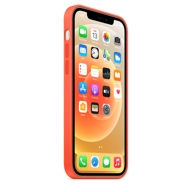 Чохол для iPhone 12 Pro Max Silicone Case with MagSafe (Electric Orange) MKTX3ZE/A фото