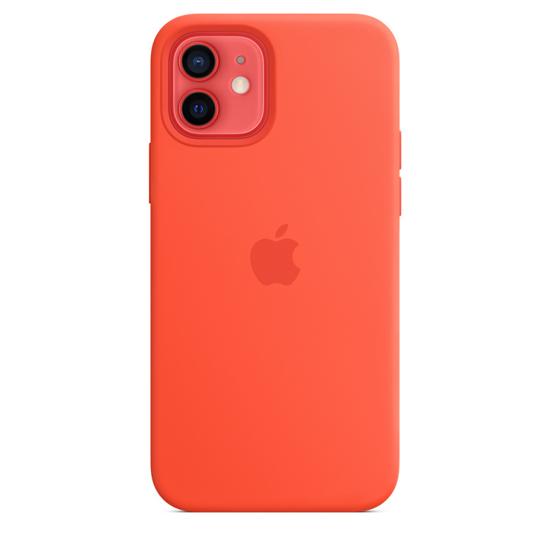 Чохол для iPhone 12/12 Pro Silicone Case with MagSafe (Electric Orange) MKTR3ZE/A фото
