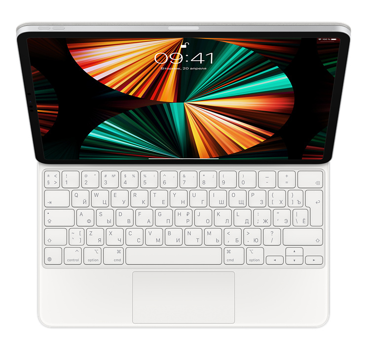 Клавiатура Apple Magic Keyboard Ru (White) для iPad Pro 12.9" (5th gen) MJQL3RS/A фото