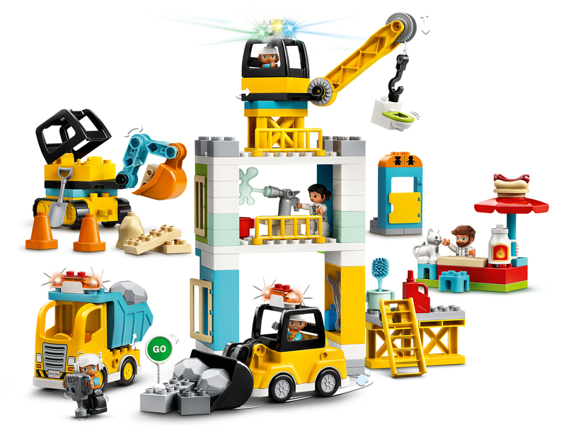 Конструктор LEGO DUPLO Підіймальний кран і будівництво 10933 фото