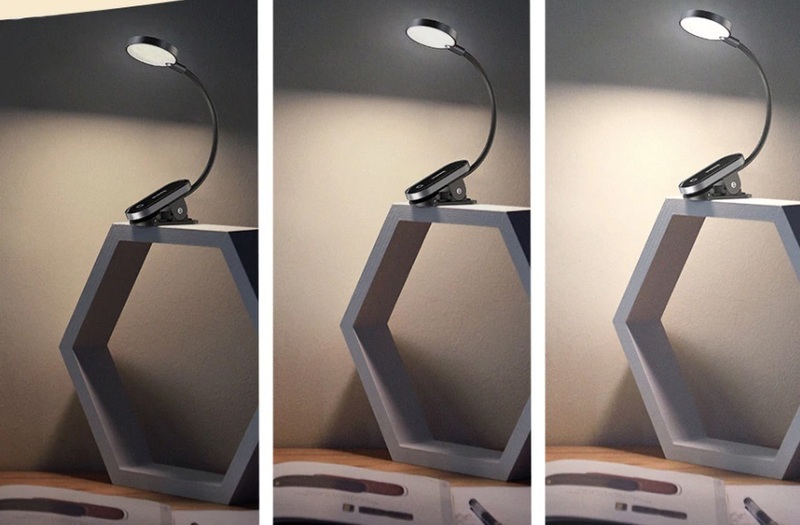 Лампа Baseus Comfort Reading Mini Clip Lamp (Dark Gray) фото