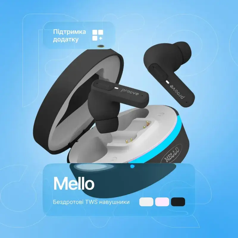 Беспроводные наушники Proove Mello TWS with ANC (APP) white - фото - №3