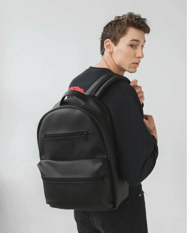 Рюкзак HARVEST TIPOLEATHER (Gloss) Black 15,6" - фото - №10