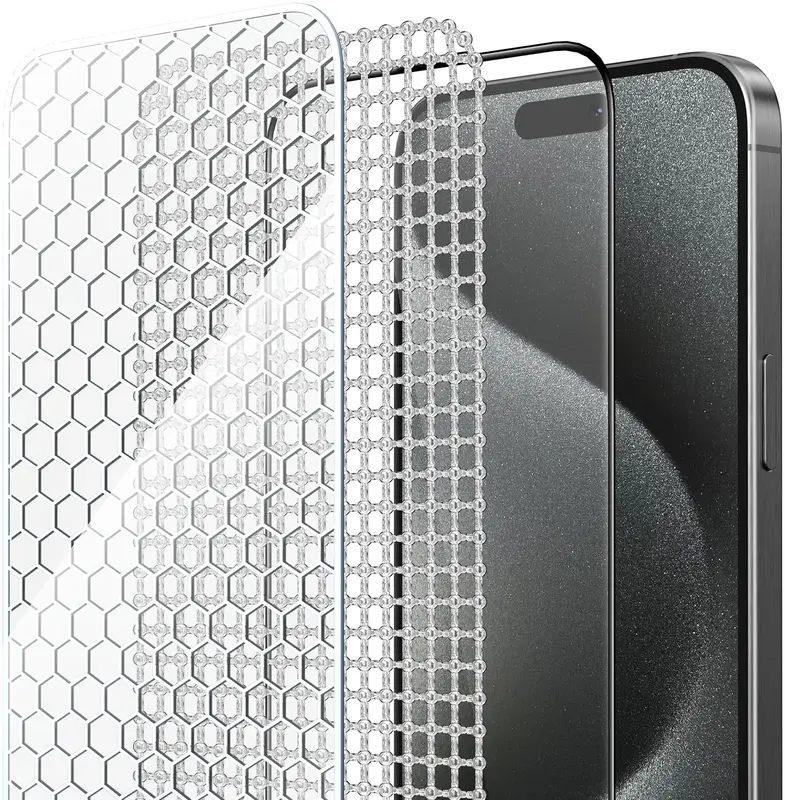 Захисне скло Keephone KP-SPG011 3D clear glass для iPhone 16 Pro Max (KPREHD16PMBK) - фото - №3