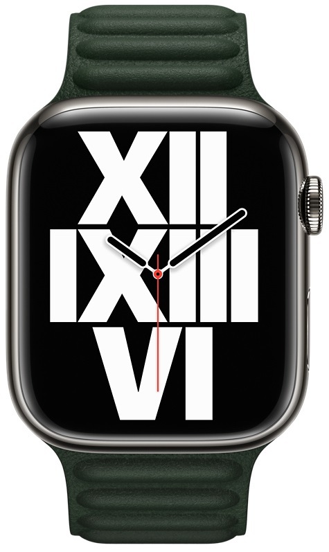 Ремінець для годинника Apple Watch 45 (Sequoia Green) Leather Link M/L-ZML ML803ZM/A фото