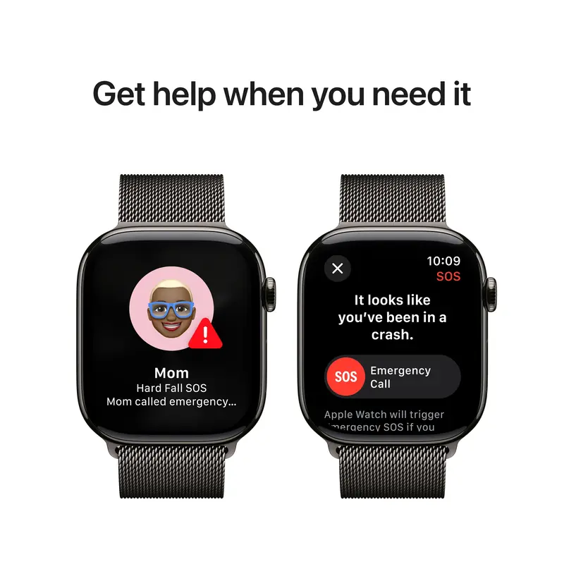 Apple Watch Series 10 GPS + Cellular 42mm Slate Titanium Case with Slate Milanese Loop - фото - №5