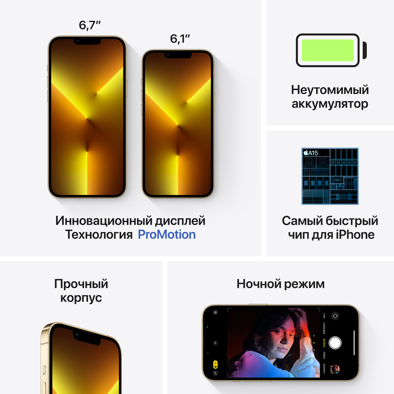 Apple iPhone 13 Pro Max 1TB Gold (MLLM3) фото